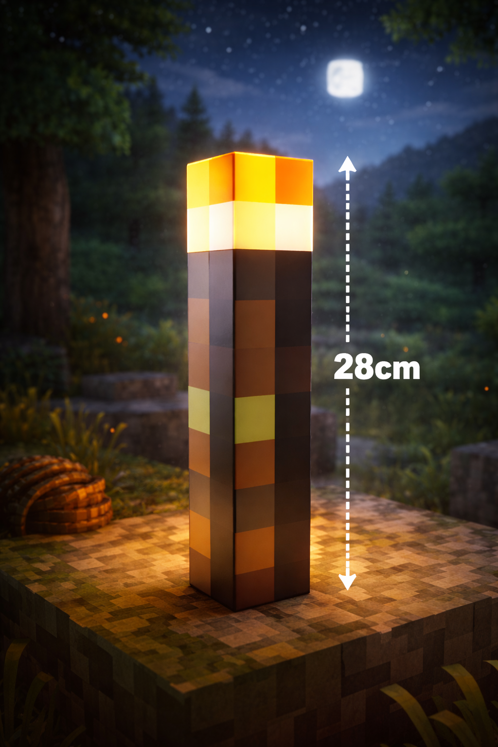 🔦 Pochodnia Pixelowa LED – Rozświetl swój świat jak w Minecraftcie