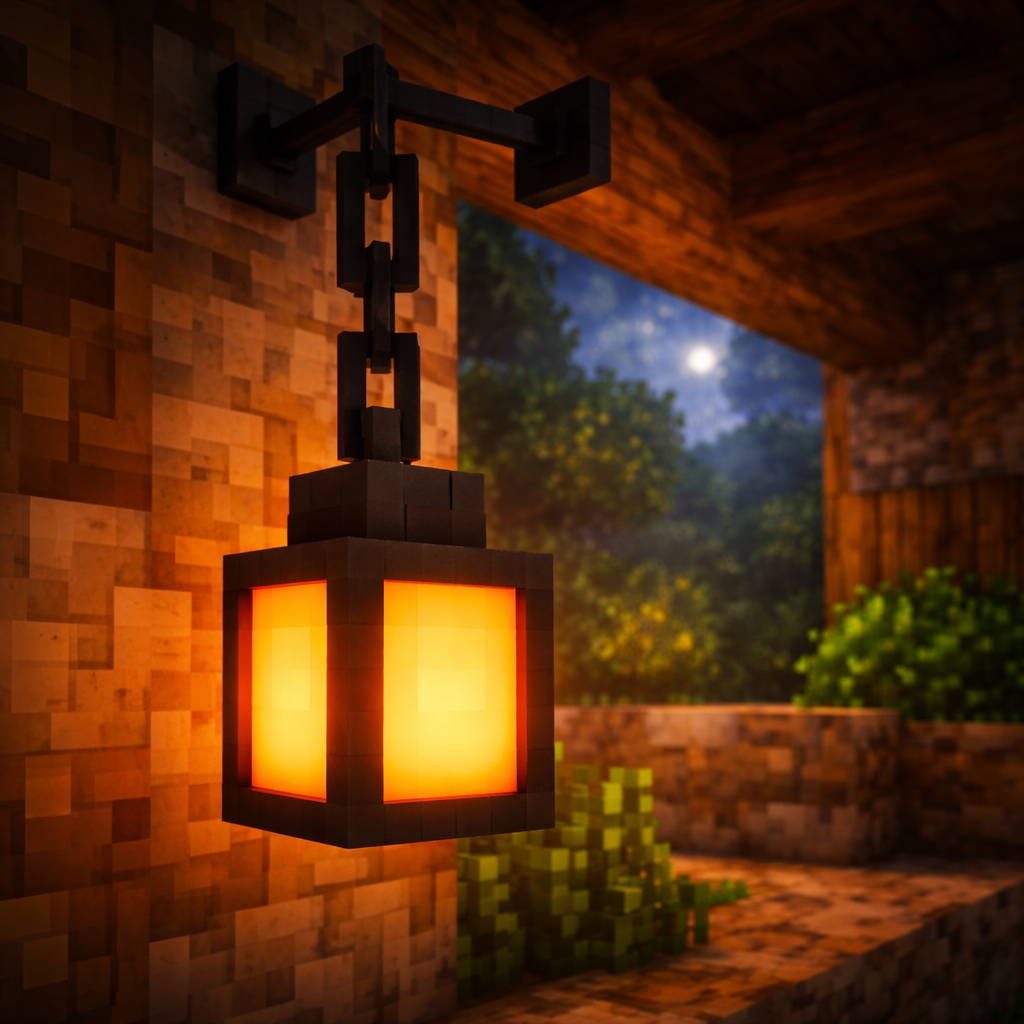 🔦 Latarnia Pixelowa LED – inspirowana światem Minecraft